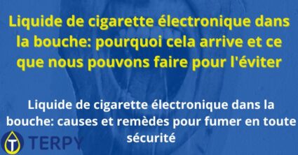 Liquide de cigarette électronique dans la bouche