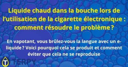 Liquide chaud dans la bouche